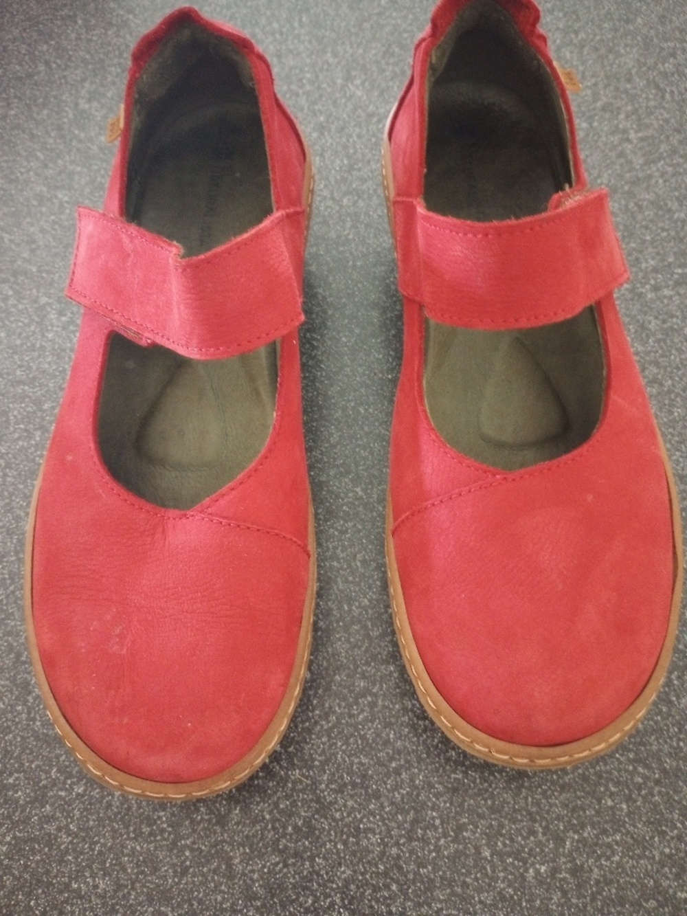 El Naturalista Red Leather Mary Jane Shoes – EU 38